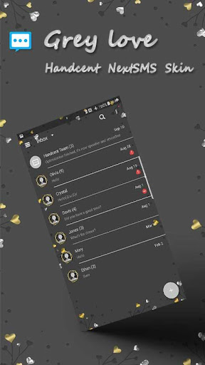 Android application Grey love skin for Next SMS screenshort