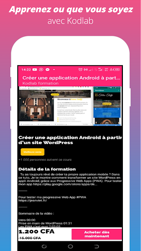 Kodlab - Apprendre en ligne Screen 2