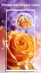 Captura de Pantalla 4 Fondo Animado Relojes – Rosas android