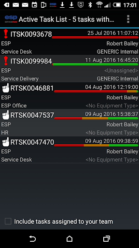 ESP ServiceNow Screen 2