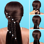 Cover Image of Télécharger Hairstyles step by step easy, offline - DIY 1.0 APK