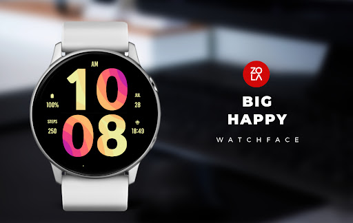 Android application Big Happy Watch Face screenshort