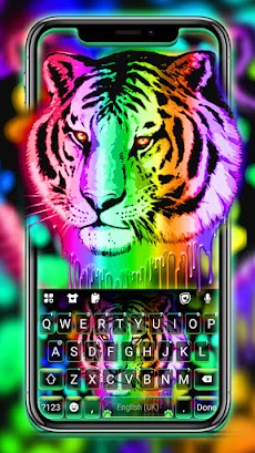 最新版、クールな Rainbow Neon Tiger のテのおすすめ画像1