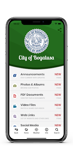 Android application City of Bogalusa screenshort