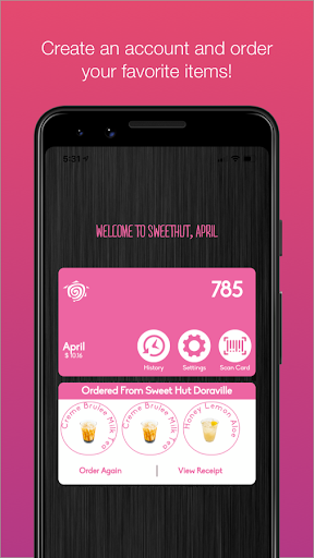 Android application Sweethut screenshort