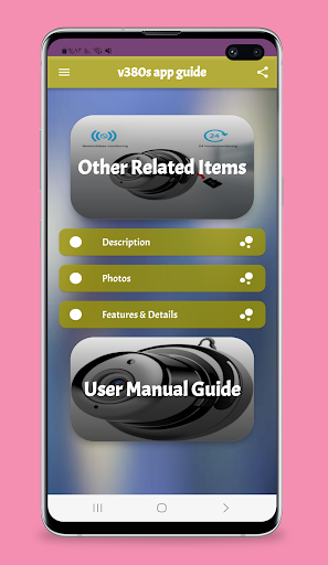 Android application v380s app guide screenshort