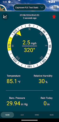 Android application Columbia Weather Systems screenshort