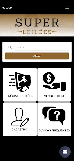 Android application Super Leilões screenshort