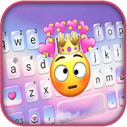 Crazy Face Emoji Keyboard Background