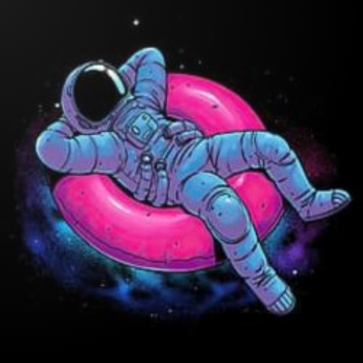 Beautiful Astronaut Background logo