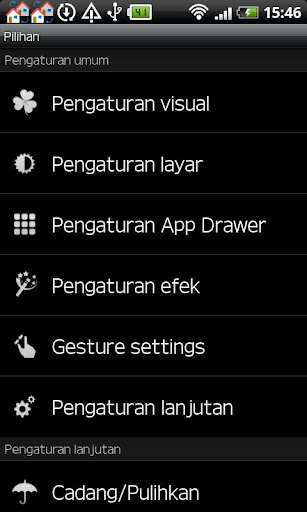 GO LauncherEX Bahasa Indonesia Screen 2