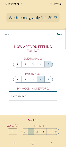 Health & Wellness Tracker Screen 3