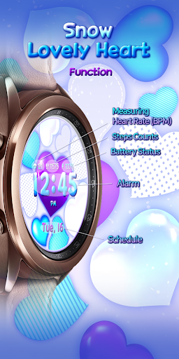 Snow Lovely Heart_Watchface Screen 2