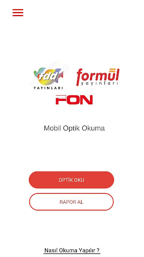 Android application FDD Optik Okuma screenshort
