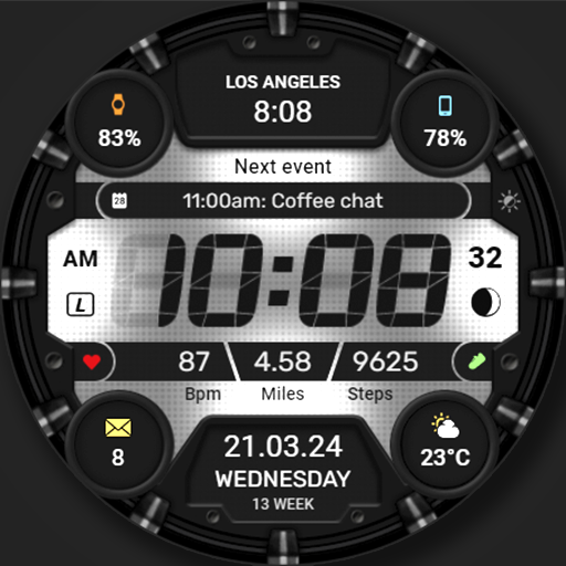 WFP 330 Digital LCD Watch Face Logo