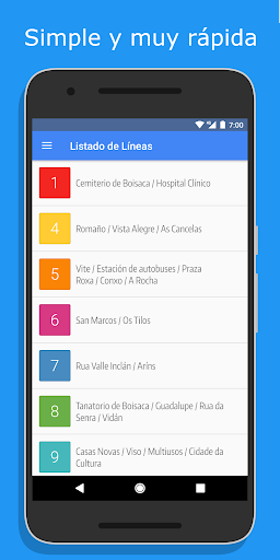 Android application Santiago Bus screenshort