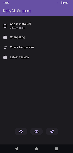 DailyAL Support Screen 2