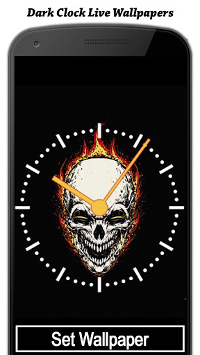 Android application Dark Clock On Screen Live Wall screenshort