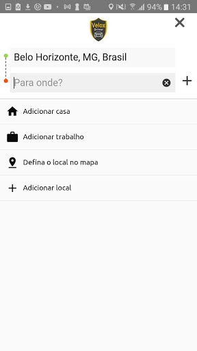 Velox Driver Passageiro Screen 2