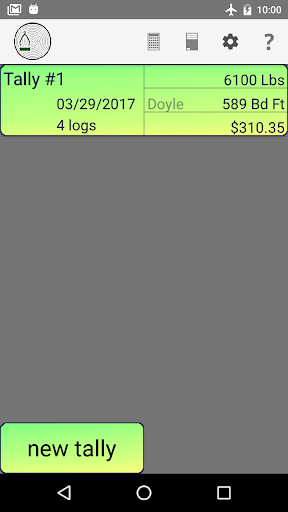 Sawlog Calc Personal Screen 3
