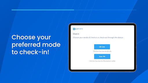 Certify.me KIOSK Screen 2