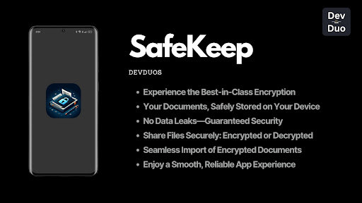 Android application SafeKeep: Your Files Encrypted screenshort
