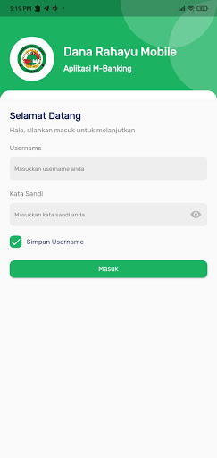 Android application Dana Rahayu Mobile screenshort