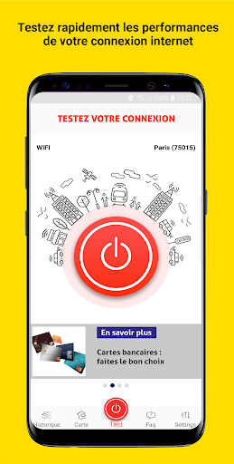 Android application DébiTest : testeur de connexio screenshort