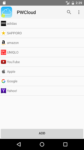 Android application PWCloud screenshort