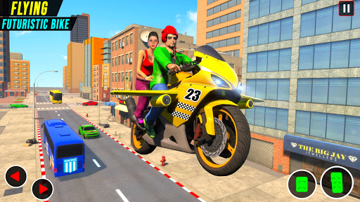 Real Flying Bike Taxi Sim 2021 5.3 screenshots 2