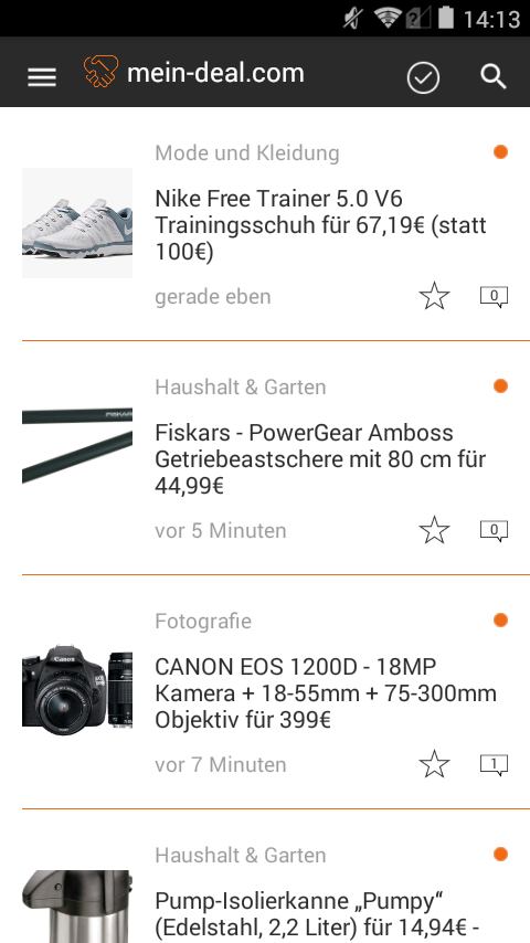 Android application Mein Deal - Schnäppchen screenshort