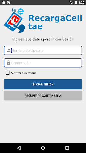RecargaCellTae Screen 2