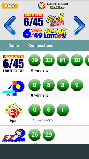 PCSO Lotto Results Screen 3