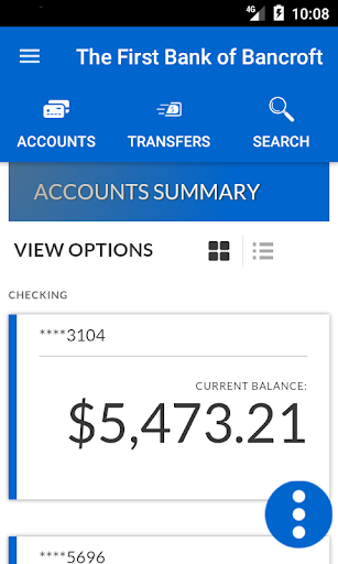 First Bank of Bancroft App Screen 2