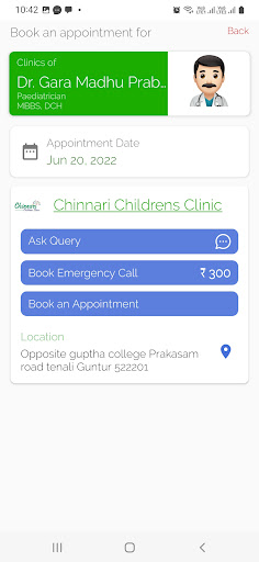 Chinnari Hospital Screen 2