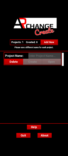 Android application ARchange: Create screenshort