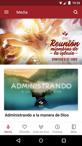 Android application Iglesia Capital App screenshort