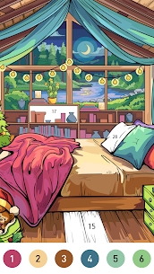 Interior Color by Number Book 5