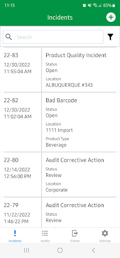 FoodLogiQ Connect Screen 3