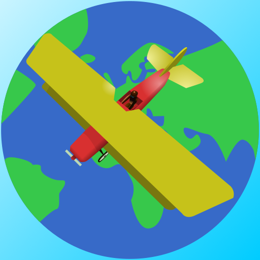 Aero: world geography - plane logo