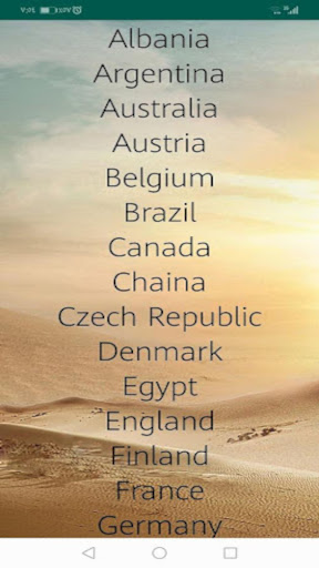 Android application landmarks of the world screenshort