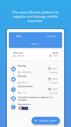 Android application F360 - Vehicle Management screenshort