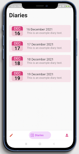 Diary Screen 2