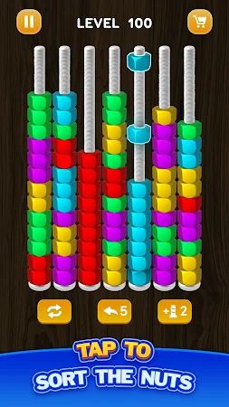 Game screenshot ナット整理・カラーゲーム mod apk