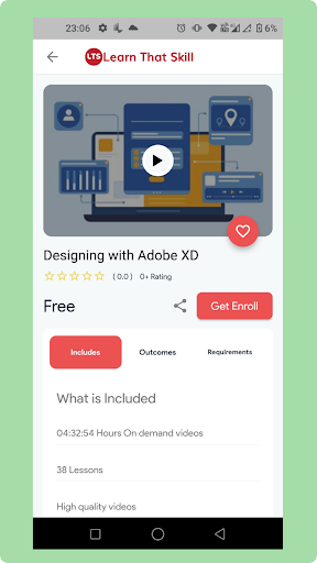 Android application Learn That Skill screenshort
