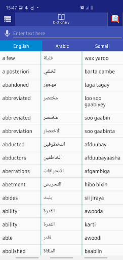 Arabic Somali Dictionary