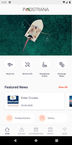 Android application Visit Podstrana screenshort