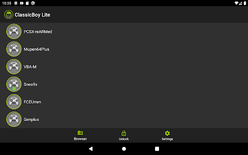 ClassicBoy Lite Games Emulator Screenshot