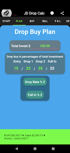 JDs Drop Buy Calc Screen 2