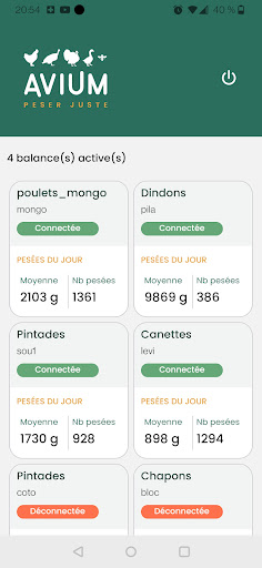 Android application Avium Peson Volailles screenshort